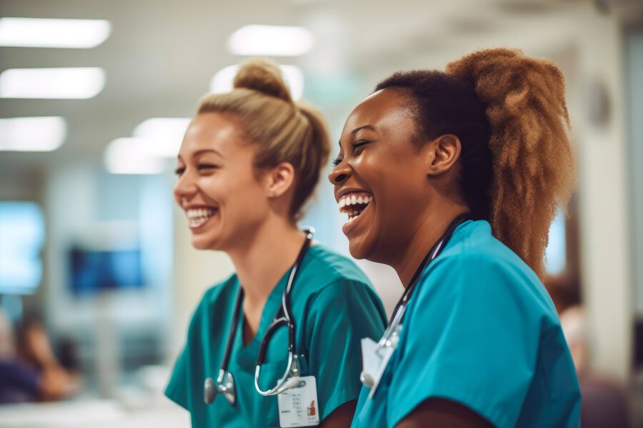 Nurses smiling